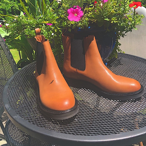 J. Crew Refined Leather Chelsea Boot In Rich Caramel. Woman’s Size 8 - Picture 3 of 10